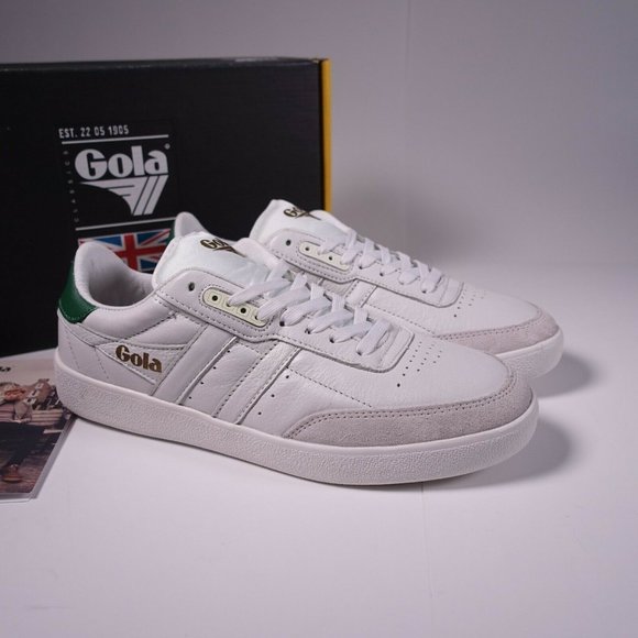 Gola Shoes - Gola Inca Leather Sneakers CMA686 White/Green